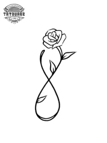 tatouage ephemere infini rose Tatouage éphémère infini rose