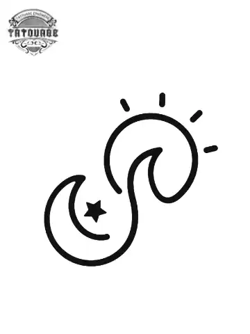 tatouage ephemere infini soleil Tatouage éphémère infini soleil