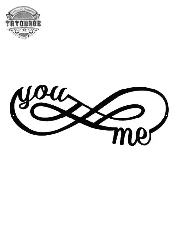 tatouage ephemere infini you and me Tatouage éphémère infini you and me