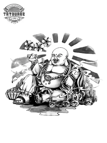 tatouage ephemere japonais bouddhiste Tatouage éphémère japonais bouddhiste