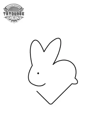 tatouage ephemere lapin coeur Tatouage éphémère lapin coeur