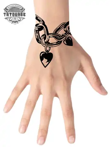 Tatouage éphémère main coeur