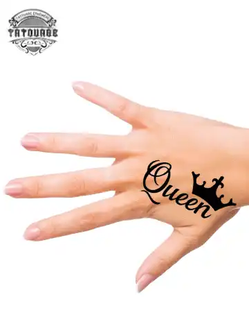 Tatouage éphémère main couple