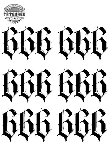 Tatouage éphémère main homme 666
