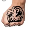 tatouage ephemere main homme lion photo Tatouage éphémère main homme lion