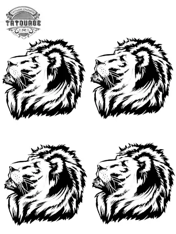 tatouage ephemere main homme lion Tatouage éphémère main homme lion