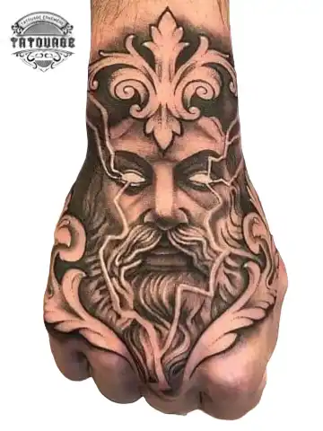 Tatouage éphémère main homme