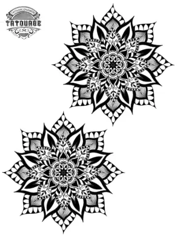 tatouage ephemere main mandala Tatouage éphémère main mandala