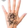 tatouage ephemere main rose femme photo Tatouage éphémère main rose femme