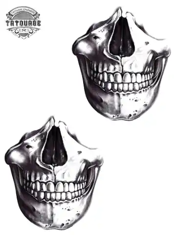 Tatouage éphémère main tête de mort