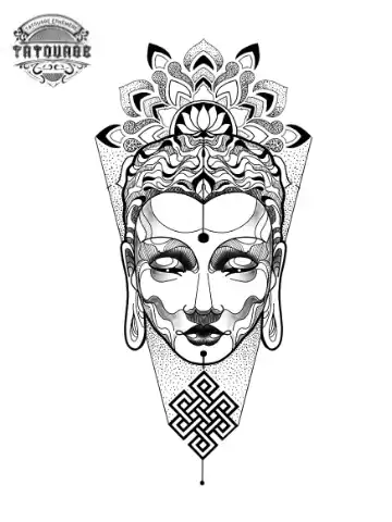 tatouage ephemere manchette bouddha Tatouage éphémère manchette bouddha