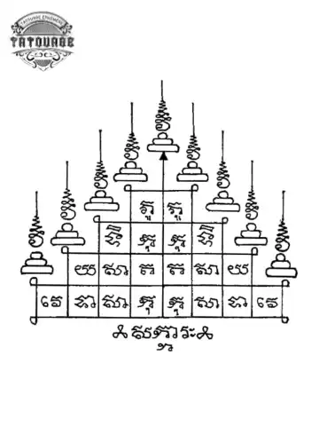 Tatouage éphémère moine bouddhiste