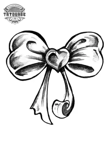 Tatouage éphémère noeud coeur