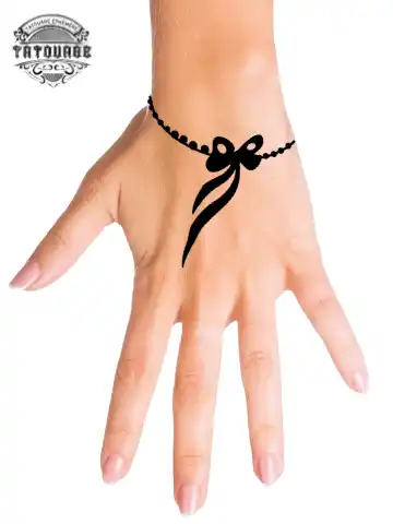 Tatouage éphémère noeud main