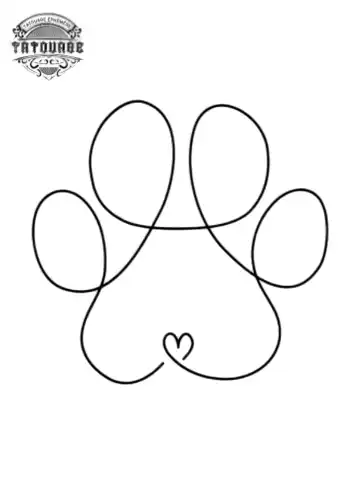 Tatouage éphémère patte de chien original