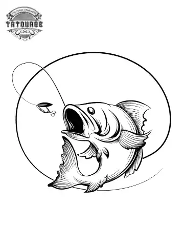 tatouage ephemere poisson brochet Tatouage éphémère poisson brochet