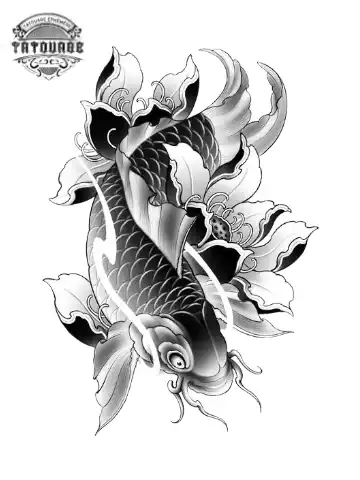 tatouage ephemere poisson carpe Tatouage éphémère poisson carpe