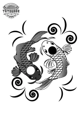 tatouage ephemere poisson koi Tatouage éphémère poisson koi