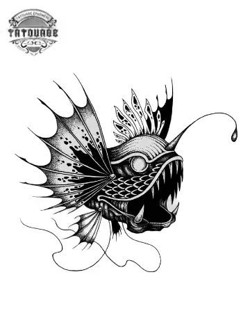 tatouage ephemere poisson lanterne Tatouage éphémère poisson lanterne