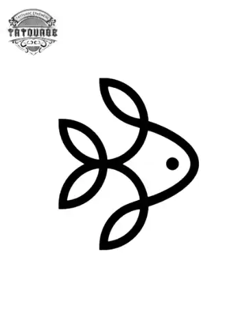 tatouage ephemere poisson minimaliste Tatouage éphémère poisson minimaliste