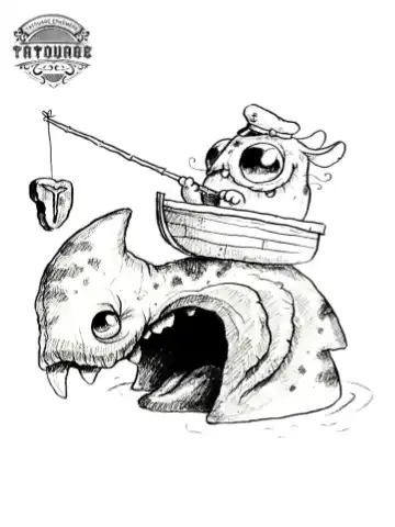 tatouage ephemere poisson peche Tatouage éphémère poisson pêche