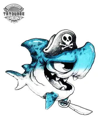 tatouage ephemere poisson pirate Tatouage éphémère poisson pirate