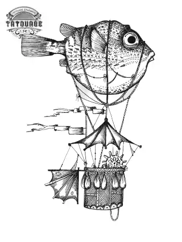 tatouage ephemere poisson volant Tatouage éphémère poisson volant