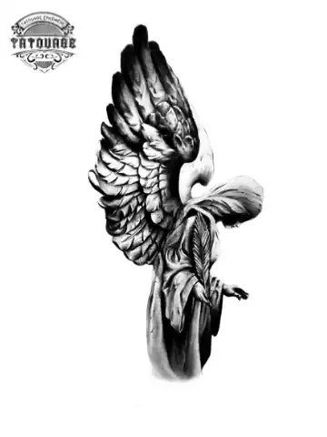 Tatouage éphémère religieux ange