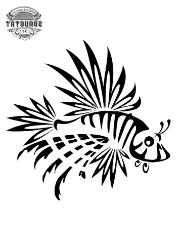 tatouage ephemere signe poisson tribal Tatouage éphémère signe poisson tribal