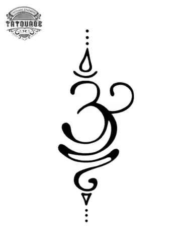 Tatouage éphémère symbole bouddhiste