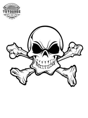 tatouage ephemere tete de mort facile Tatouage éphémère tête de mort facile