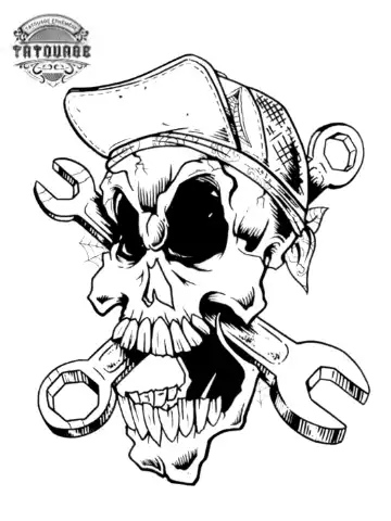 tatouage ephemere tete de mort homme Tatouage éphémère tête de mort homme