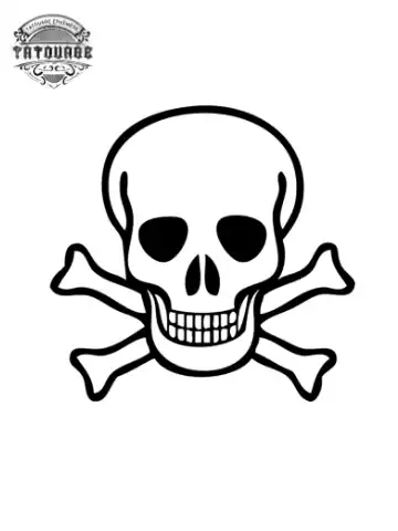 tatouage ephemere tete de mort minimaliste Tatouage éphémère tête de mort minimaliste