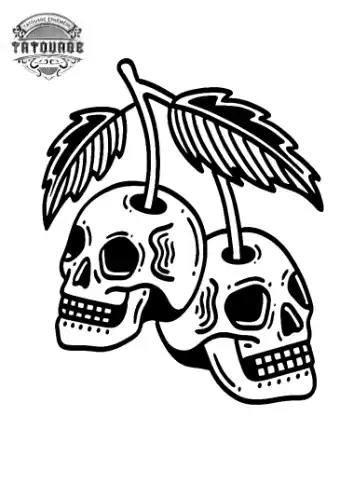 tatouage ephemere tete de mort original Tatouage éphémère tête de mort original