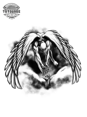 tatouage ephemere un ange te protege Tatouage éphémère un ange te protège