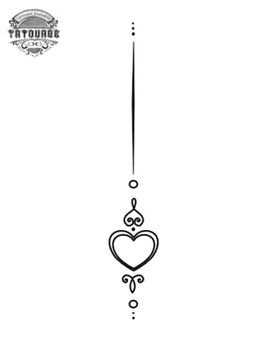 tatouage ephemere unalome coeur Tatouage éphémère unalome coeur