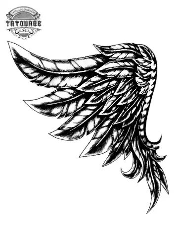 tatouage ephemere une aile Tatouage éphémère une aile