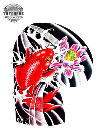 tatouage ephemere yakuza poisson Tatouage éphémère yakuza poisson