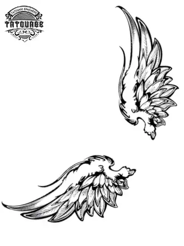 Tatouage éphémère ailes hanches