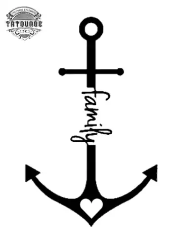 tatouage ephemere ancre famille Tatouage éphémère ancre famille