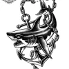 tatouage ephemere ancre hanche Tatouage éphémère ancre hanche