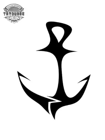 Tatouage éphémère ancre original