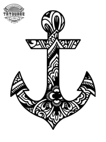 tatouage ephemere ancre polynesien Tatouage éphémère ancre polynésien
