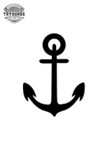 Tatouage éphémère ancre popeye