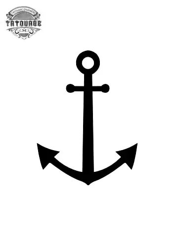 Tatouage éphémère ancre simple