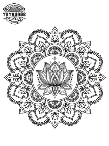 Tatouage éphémère arabesque hanche