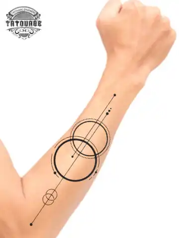 tatouage ephemere avant bras 2 cercles photo Tatouage éphémère avant bras 2 cercles