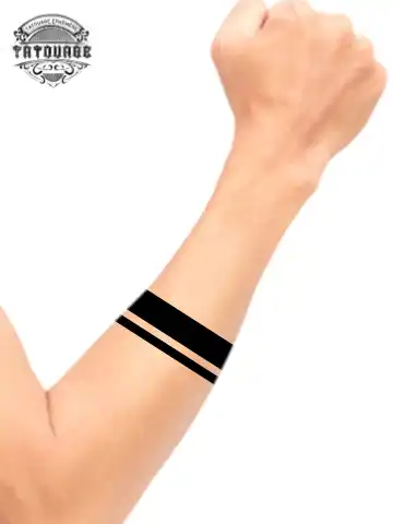 tatouage ephemere avant bras 2 lignes photo Tatouage éphémère avant bras 2 lignes