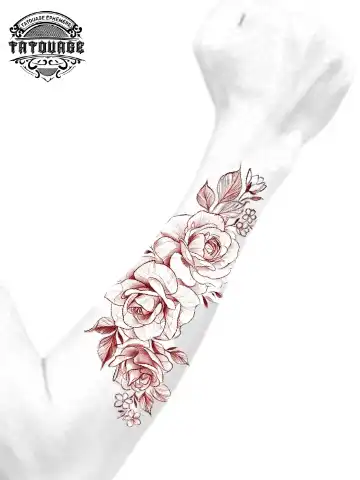 tatouage ephemere avant bras 3 roses photo Tatouage éphémère avant bras 3 roses