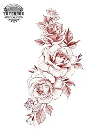 tatouage ephemere avant bras 3 roses Tatouage éphémère avant bras 3 roses